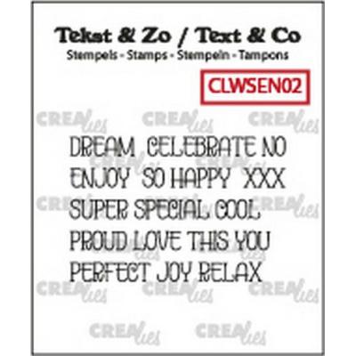 Crealies Clear Stamps - Word Strips Dream